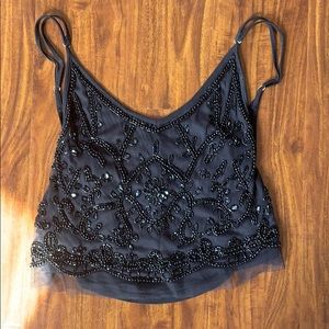Forever 21 Beaded Black Tank